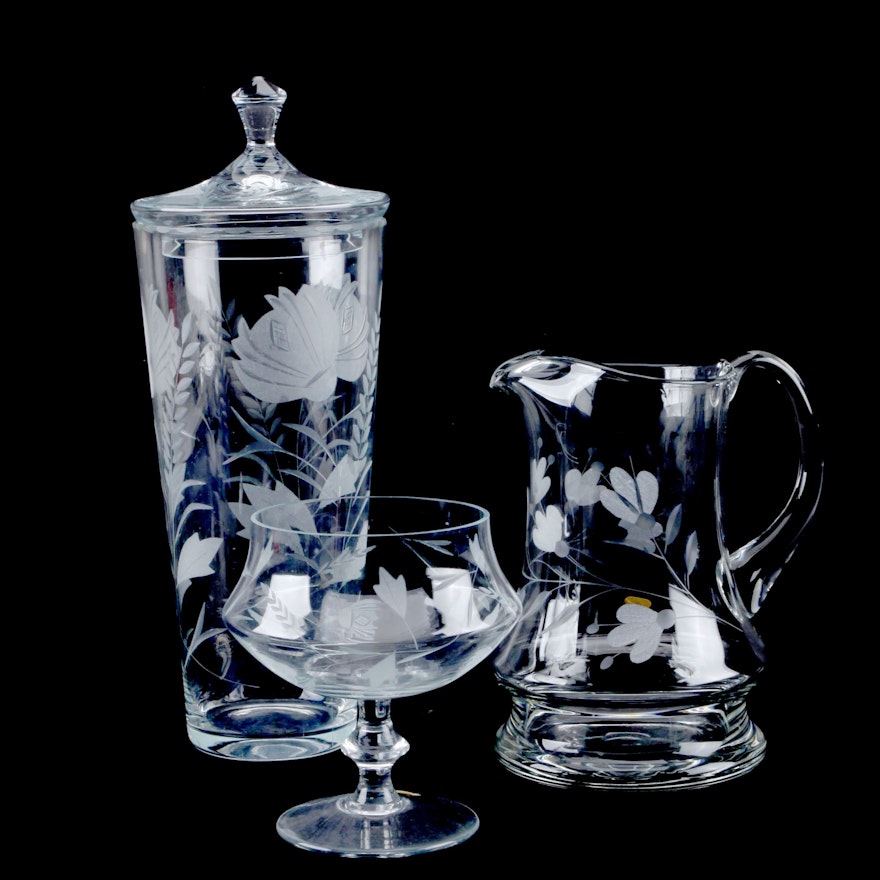 Etched Crystal Barware