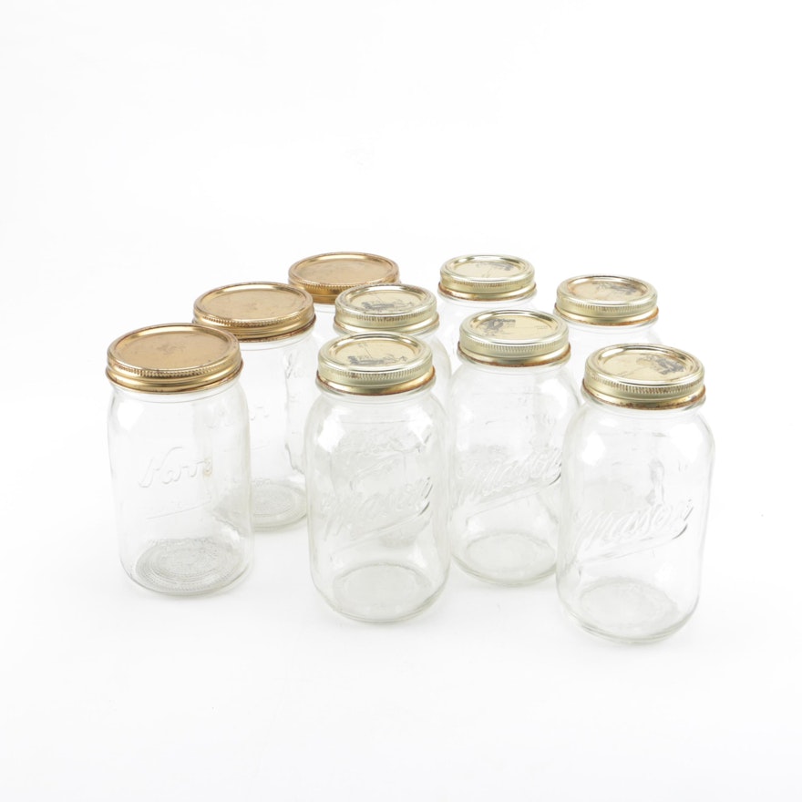Collection of Kerr and Mason Canning Jars