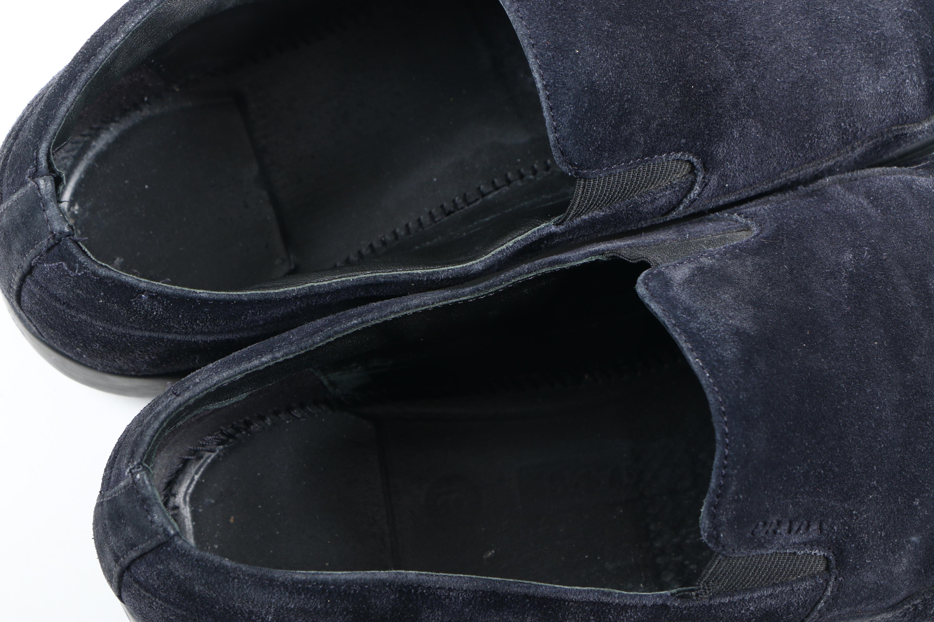 Prada Black Suede Slip-On Shoes