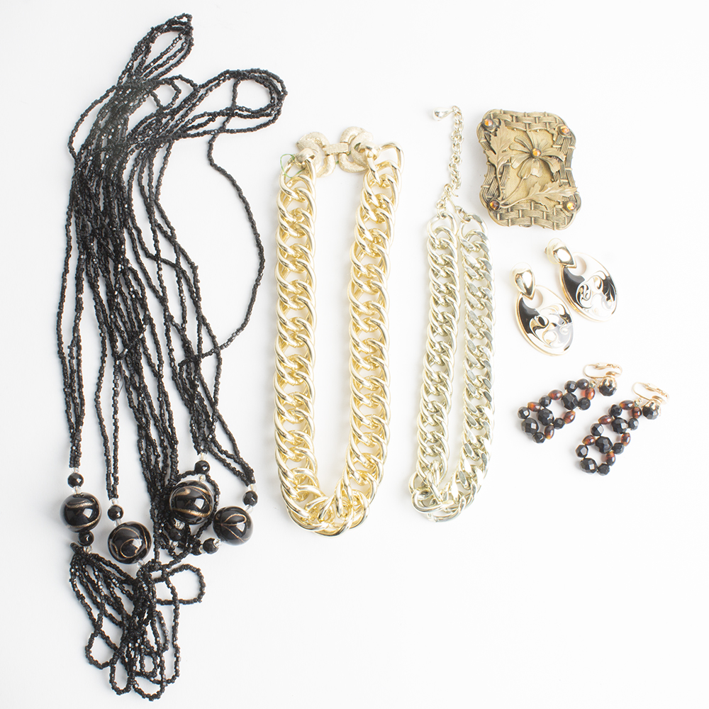 Assorted Costume Jewelry with Bead and Stone Accents