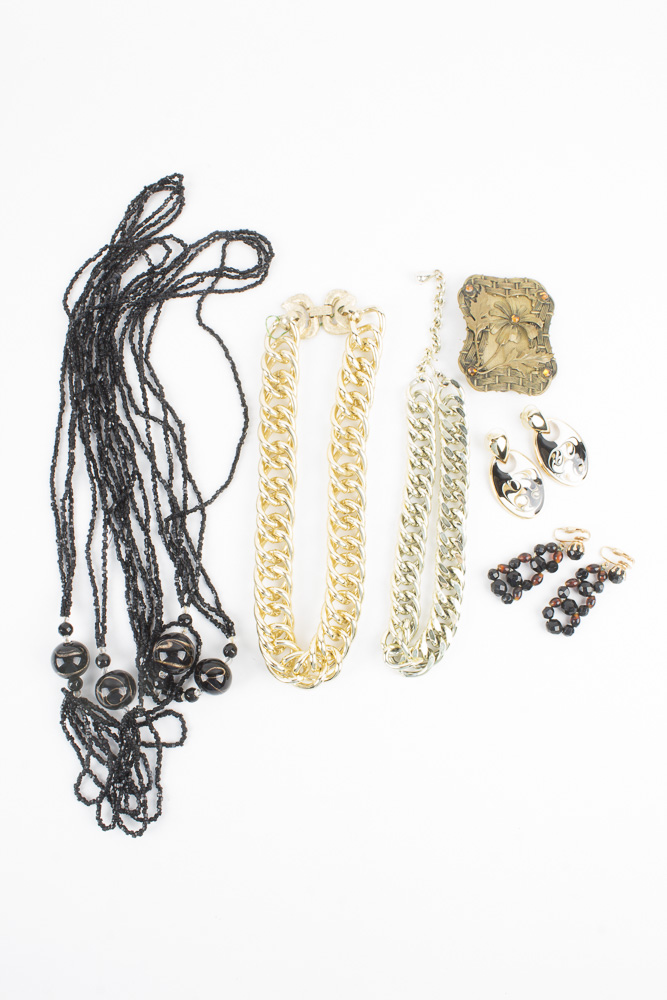 Assorted Costume Jewelry with Bead and Stone Accents
