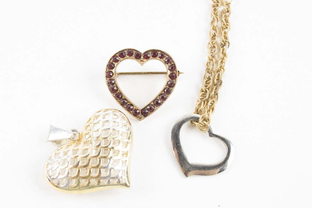 Costume Jewelry with Enamel Silver and Gold Tone Finish