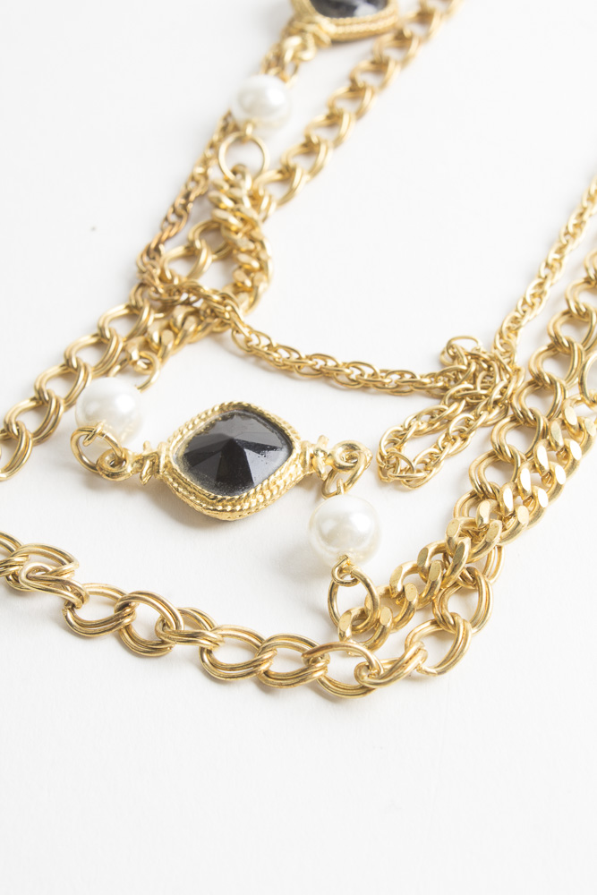 Costume Jewelry with Enamel Silver and Gold Tone Finish