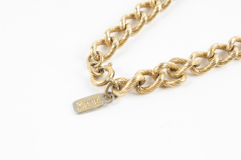 Costume Jewelry with Enamel Silver and Gold Tone Finish