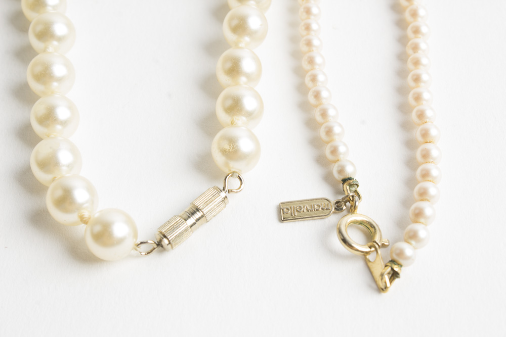 Costume Jewelry with Enamel Silver and Gold Tone Finish