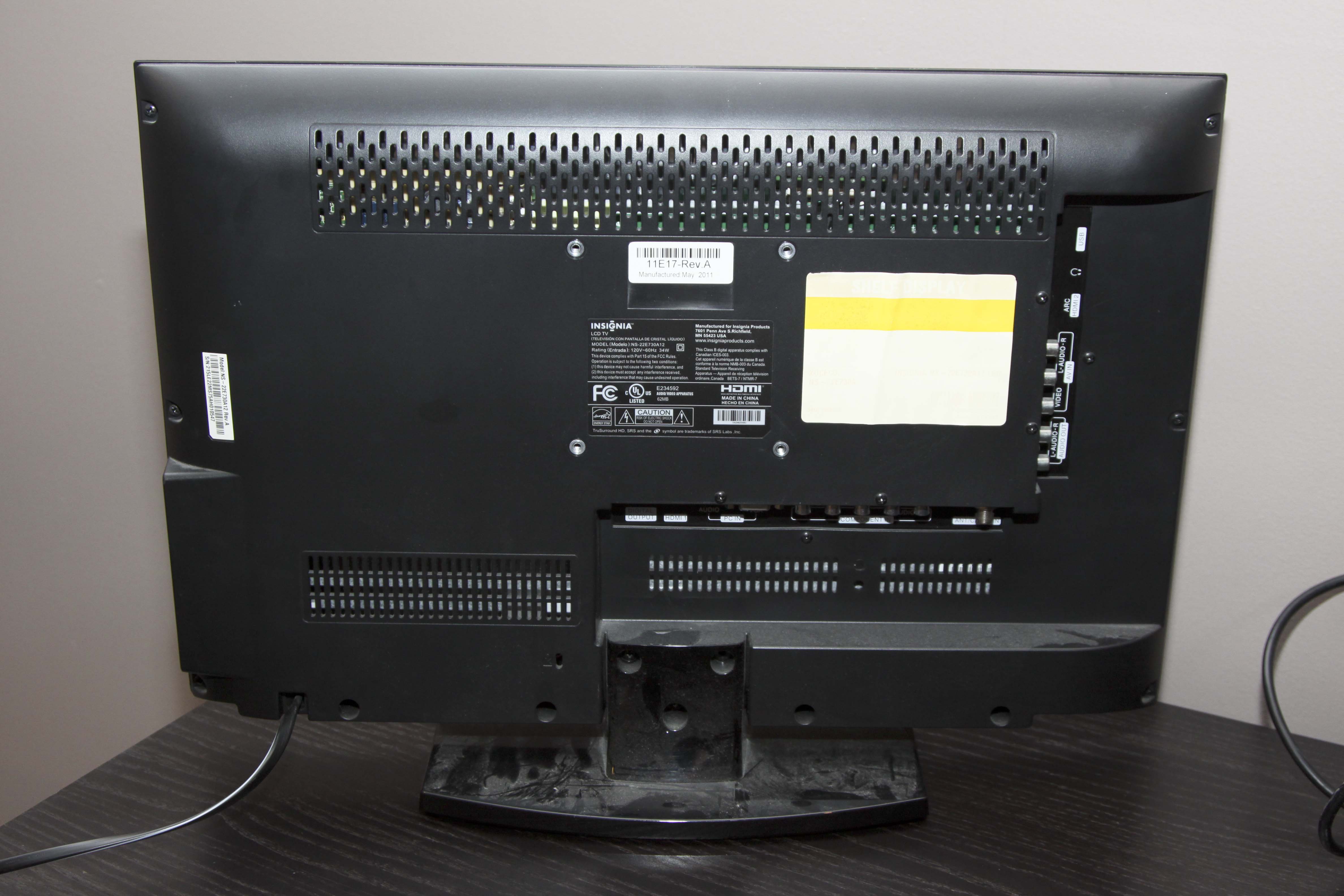 Insignia LCD 20" Television Monitors and Web Cam