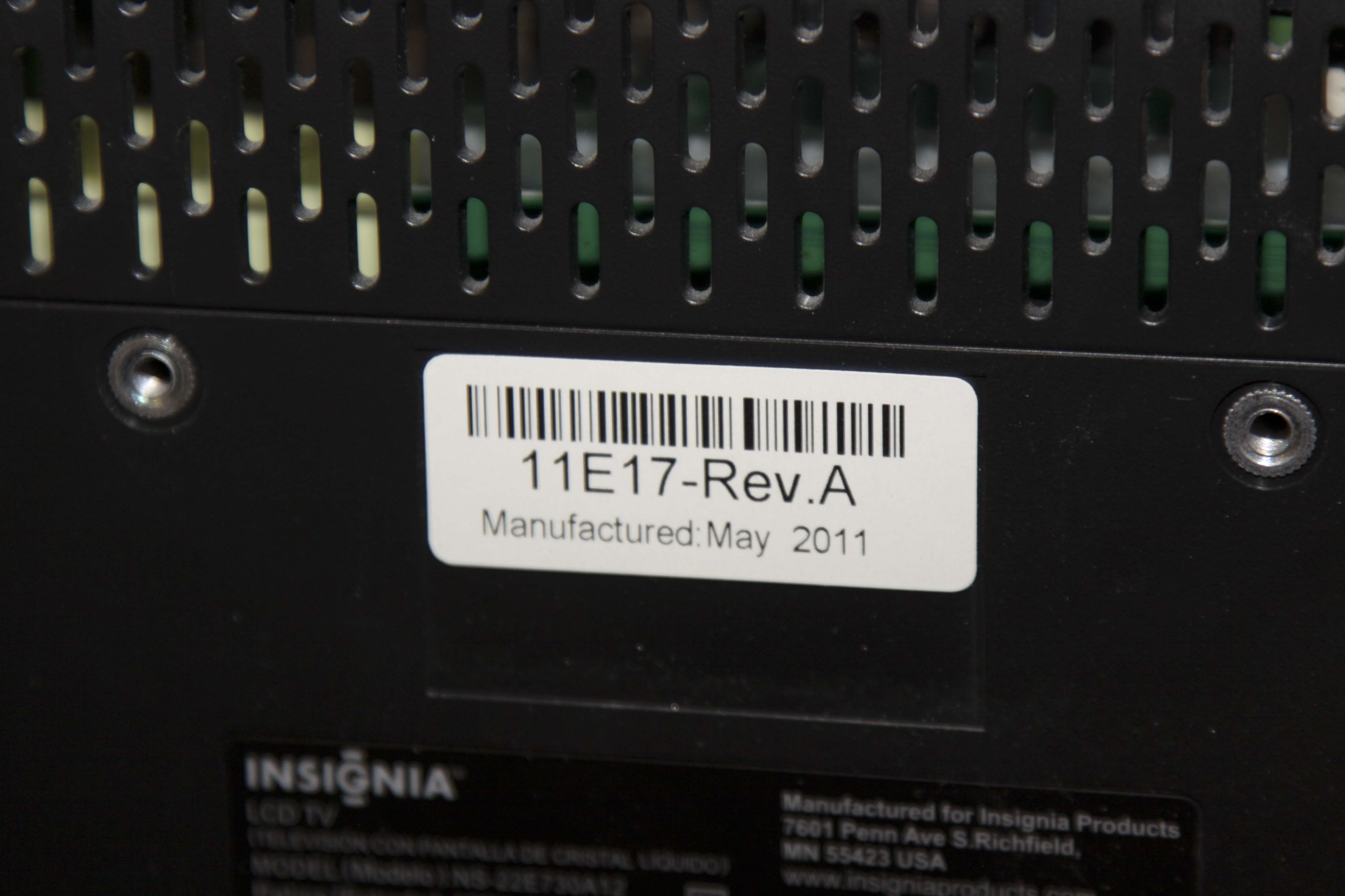 Insignia LCD 20" Television Monitors and Web Cam