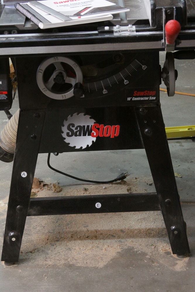 SawStop Contractor Saw and Brake Cartridge