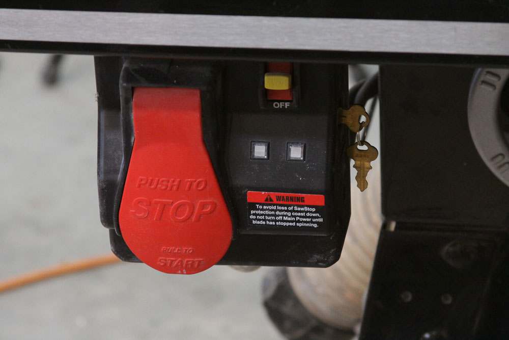 SawStop Contractor Saw and Brake Cartridge