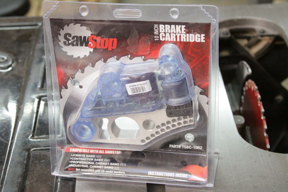 SawStop Contractor Saw and Brake Cartridge