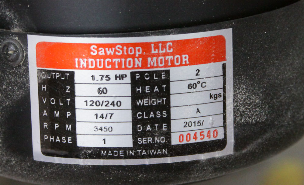 SawStop Contractor Saw and Brake Cartridge