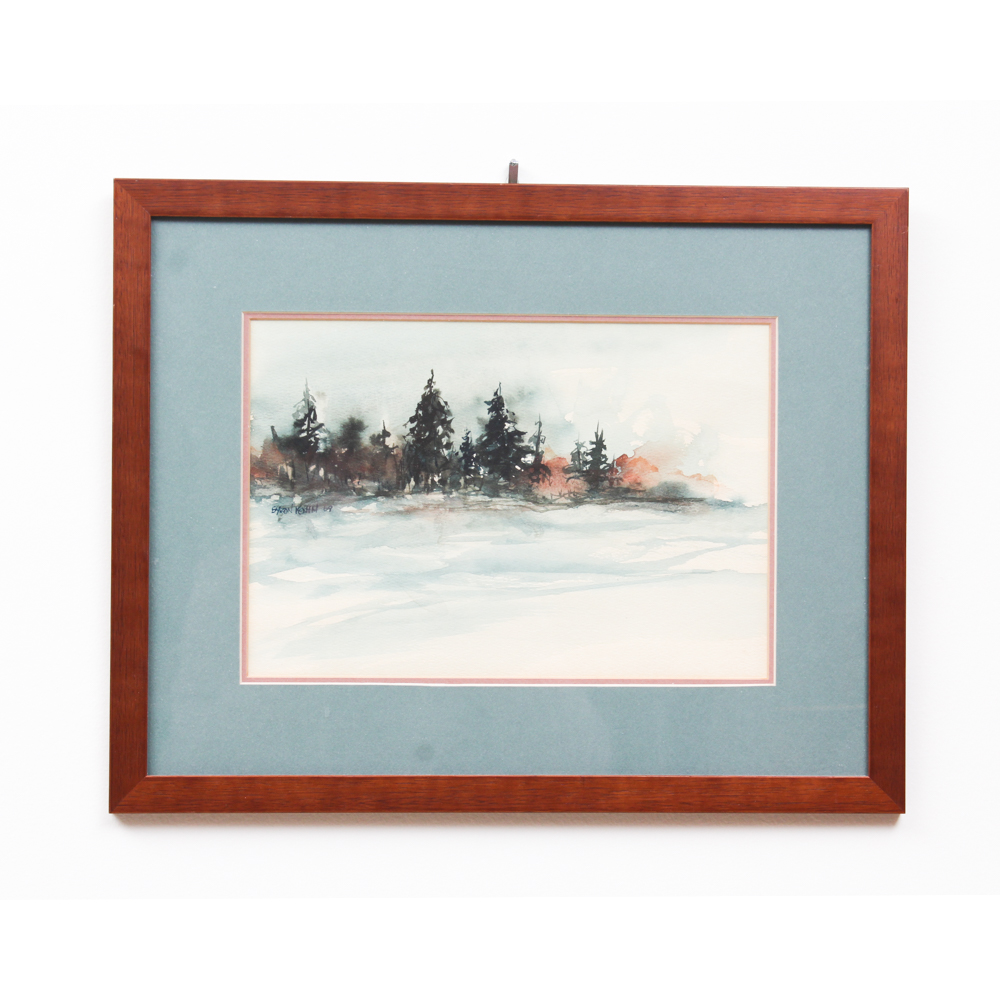 Byron Kohn Watercolor Landscape