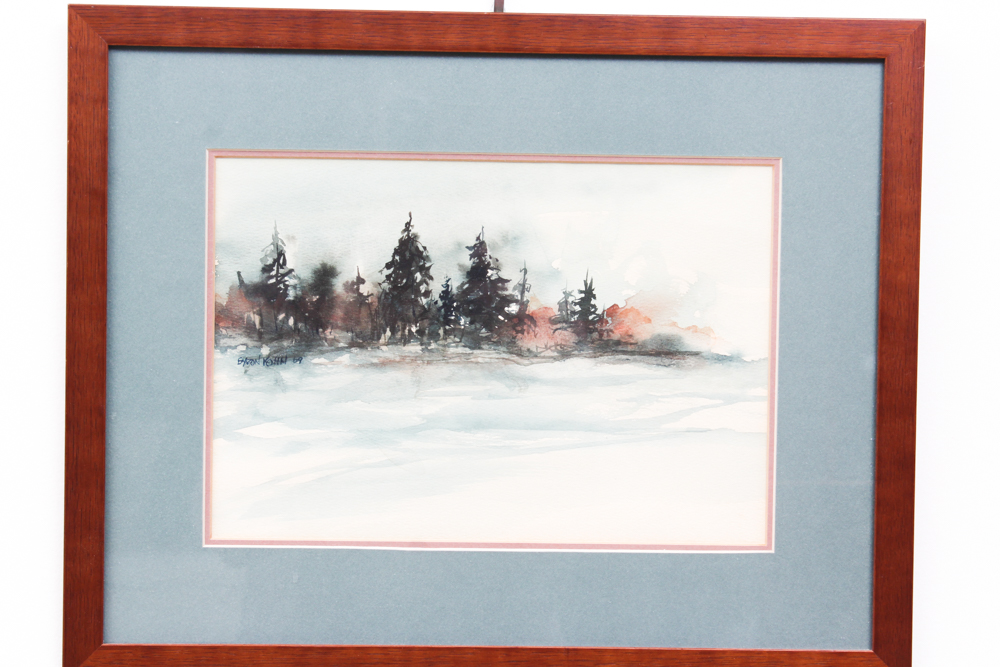 Byron Kohn Watercolor Landscape