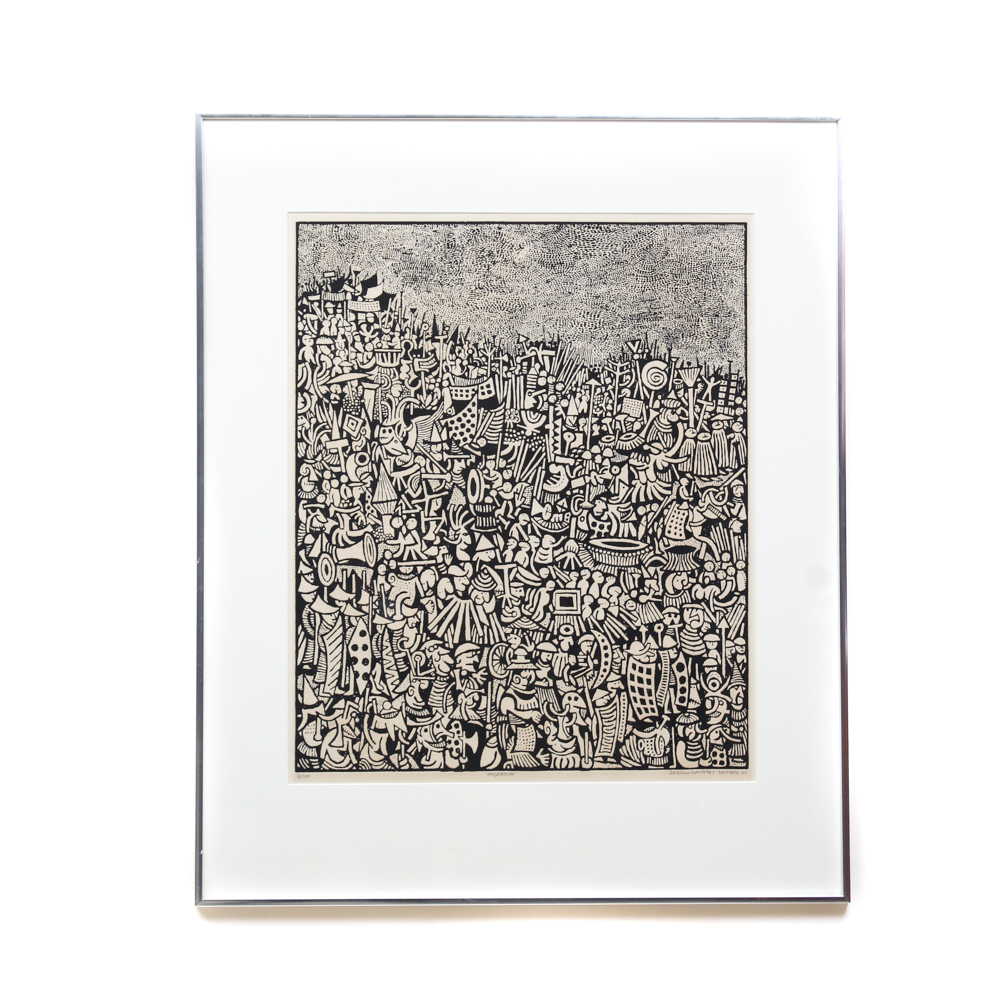 Sergio Gonzalez-Tornero Limited Edition Etching "Migration"