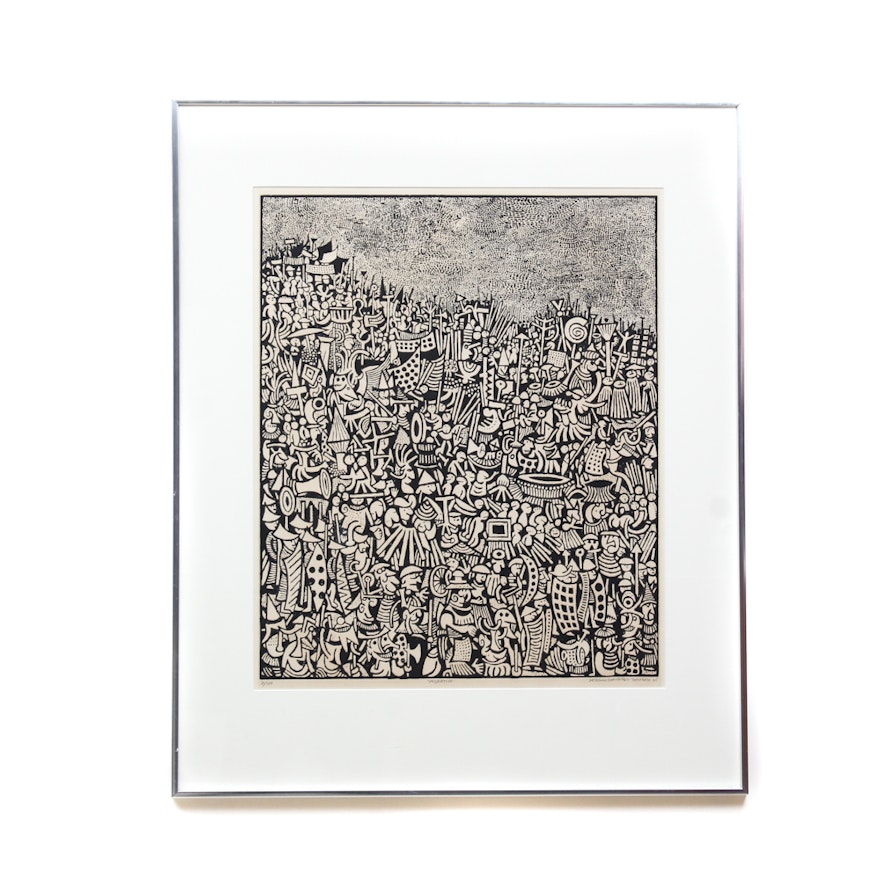 Sergio Gonzalez-Tornero Limited Edition Etching "Migration"