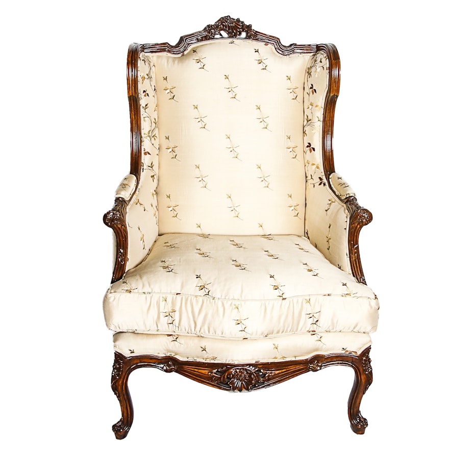 French Style Wing-Back Arm Chair