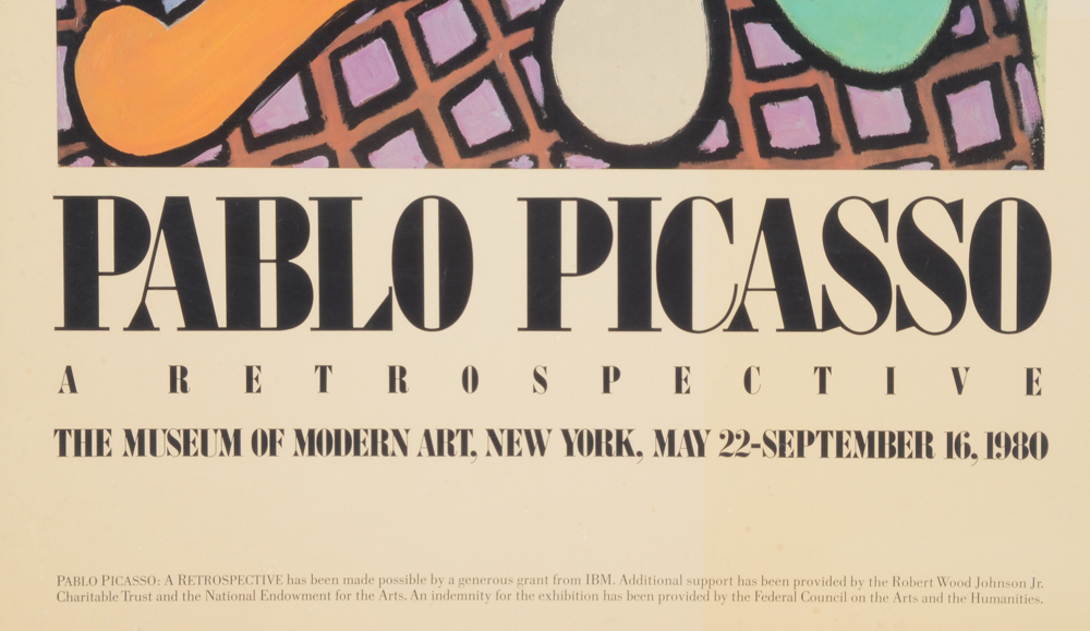 1980 Picasso Retrospective Exhibition Poster from MOMA