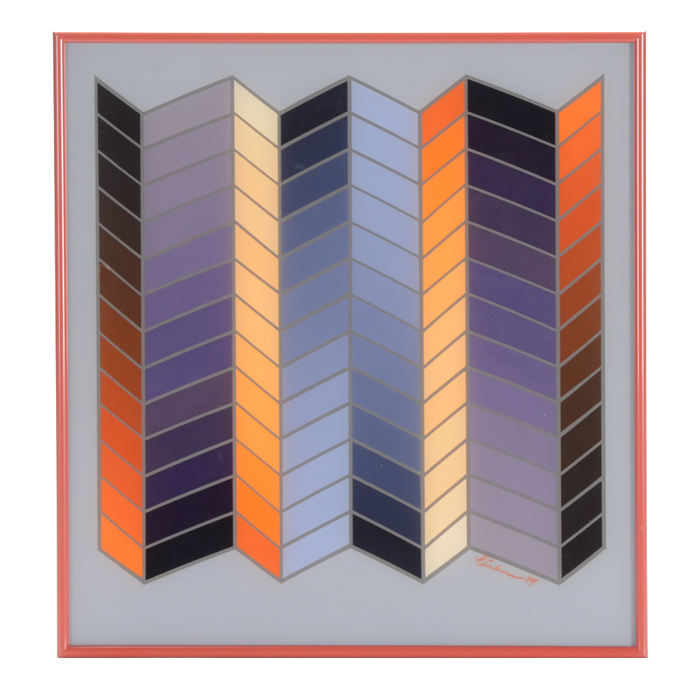 Evelyn Liner Original Reverse Acrylic Painting "Go Purple!"