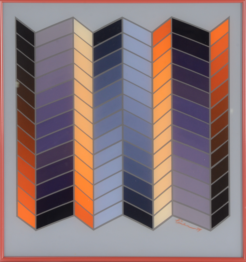 Evelyn Liner Original Reverse Acrylic Painting "Go Purple!"