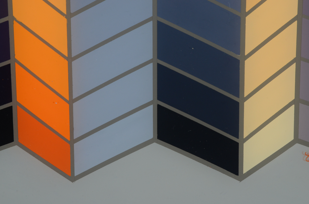 Evelyn Liner Original Reverse Acrylic Painting "Go Purple!"