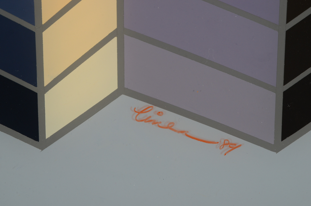 Evelyn Liner Original Reverse Acrylic Painting "Go Purple!"