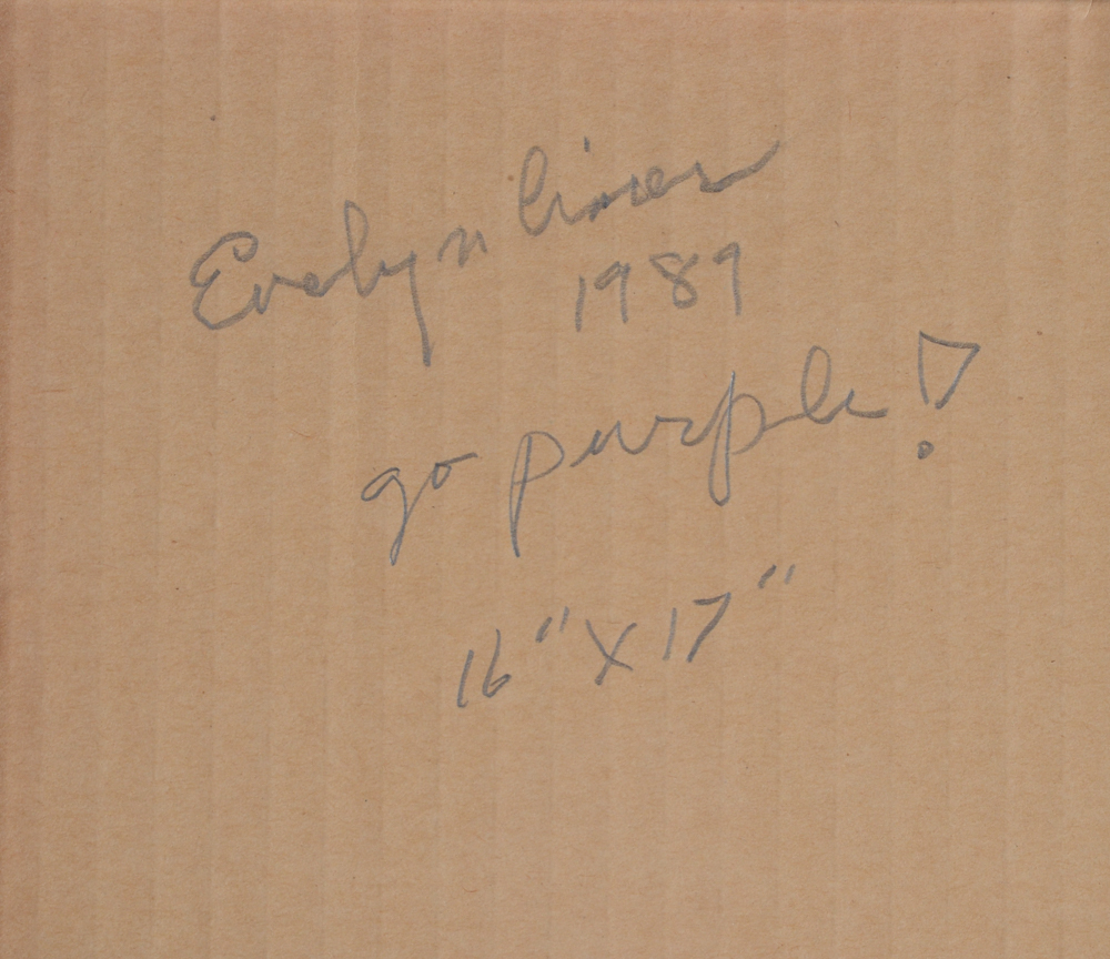 Evelyn Liner Original Reverse Acrylic Painting "Go Purple!"