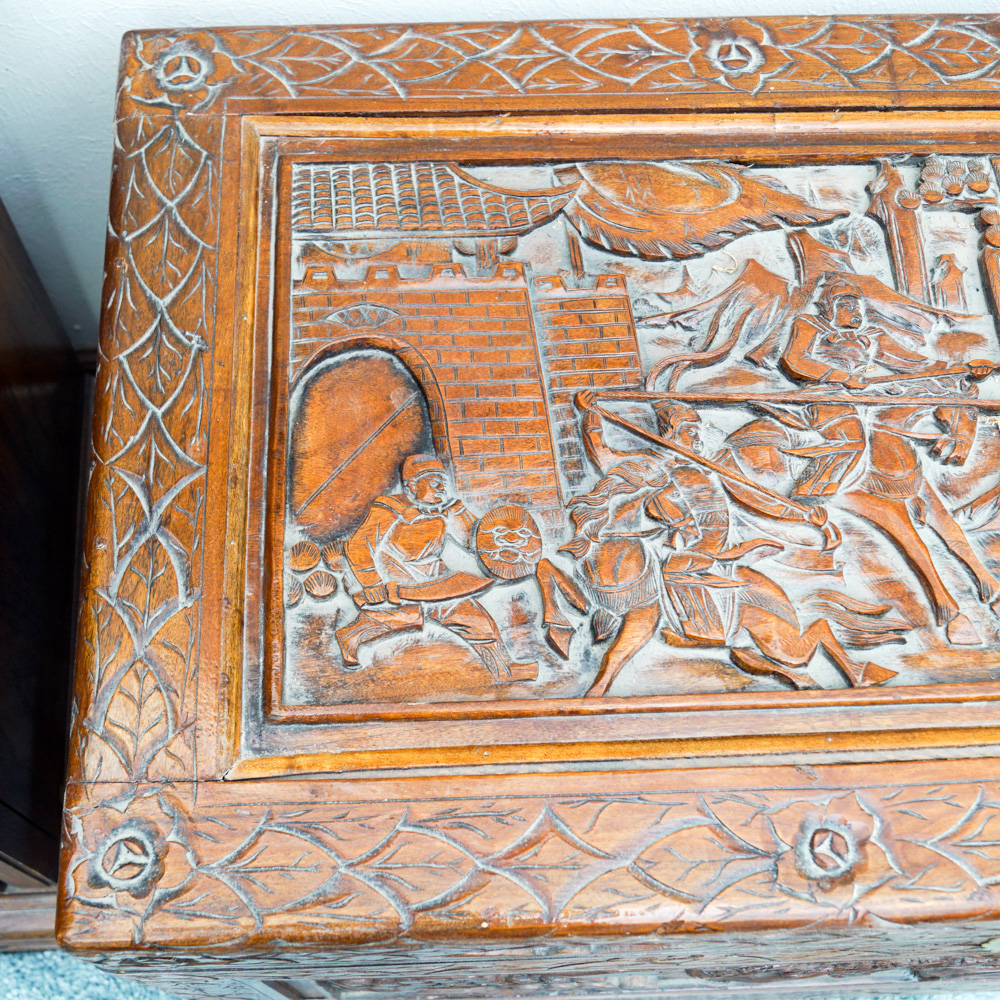 Asian Carved Camphor Trunk