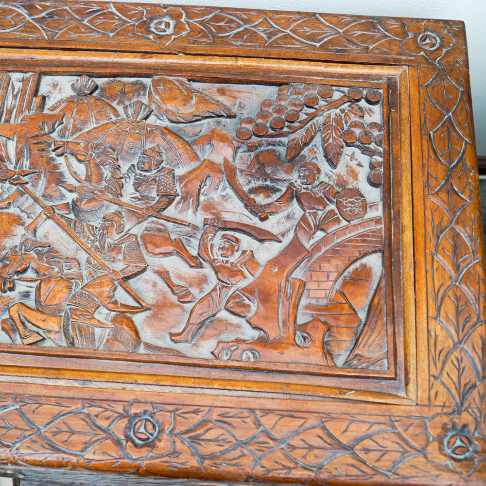 Asian Carved Camphor Trunk