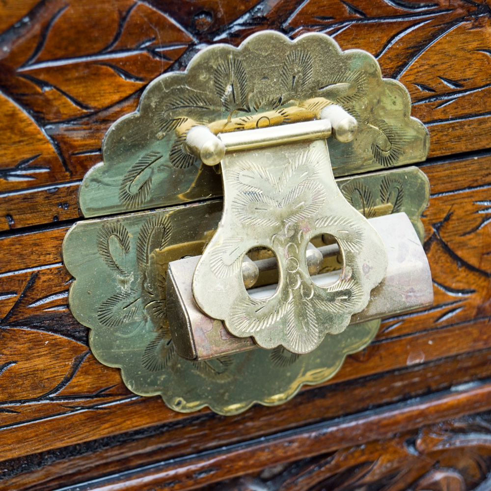 Asian Carved Camphor Trunk