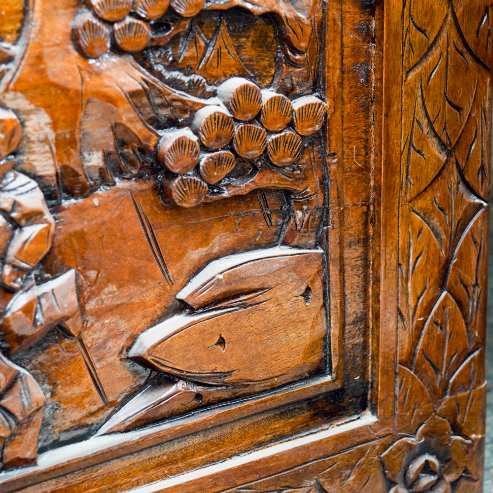 Asian Carved Camphor Trunk