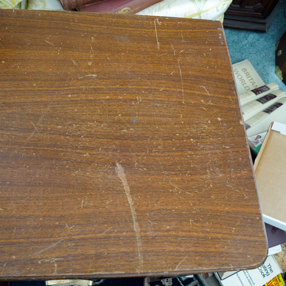 Vintage White Sewing Machine with Cabinet