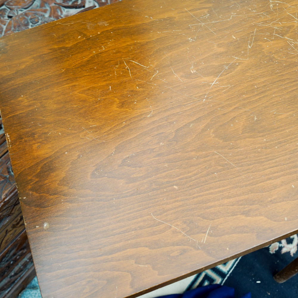 Vintage White Sewing Machine with Cabinet