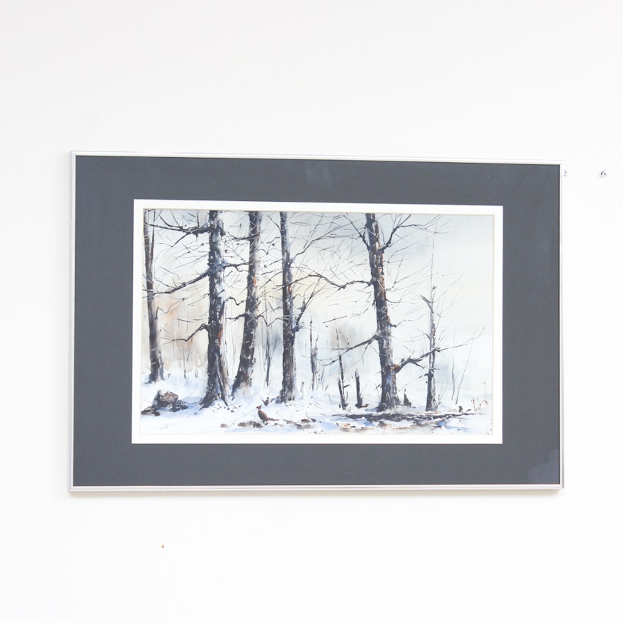 Art Swart Watercolor Winter Landscape