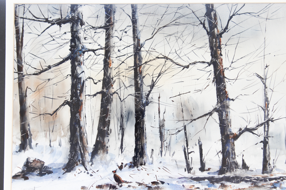Art Swart Watercolor Winter Landscape