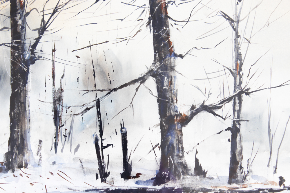 Art Swart Watercolor Winter Landscape