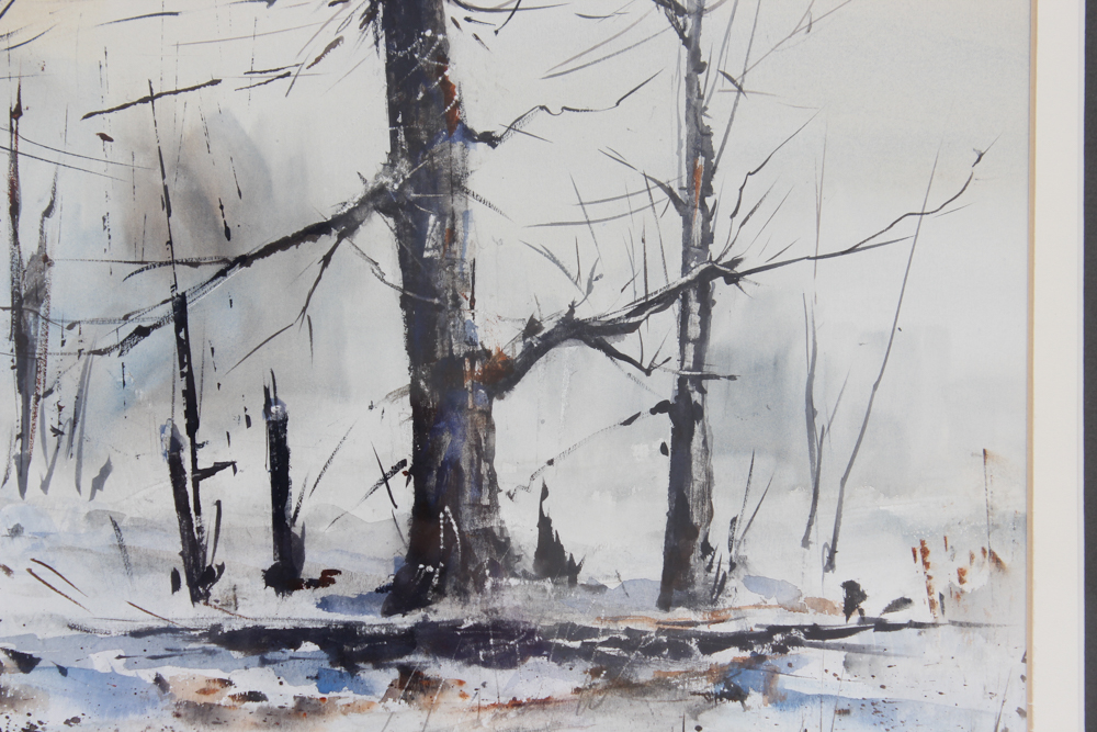 Art Swart Watercolor Winter Landscape