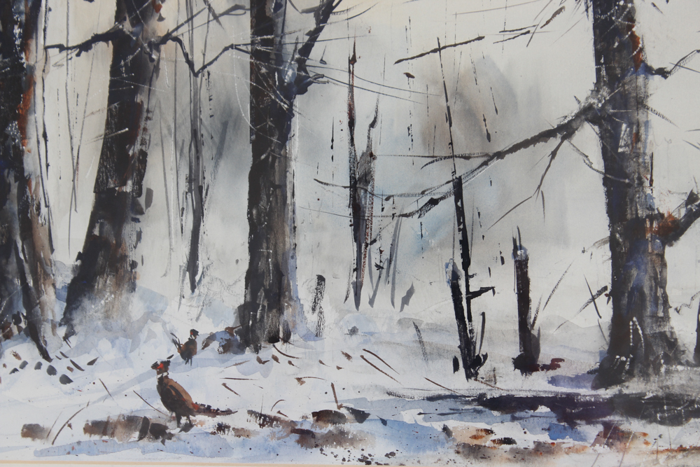 Art Swart Watercolor Winter Landscape