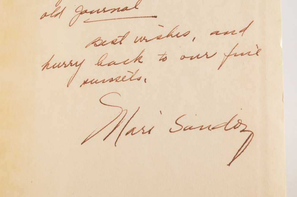 Group of Signed Mari Sandoz Books