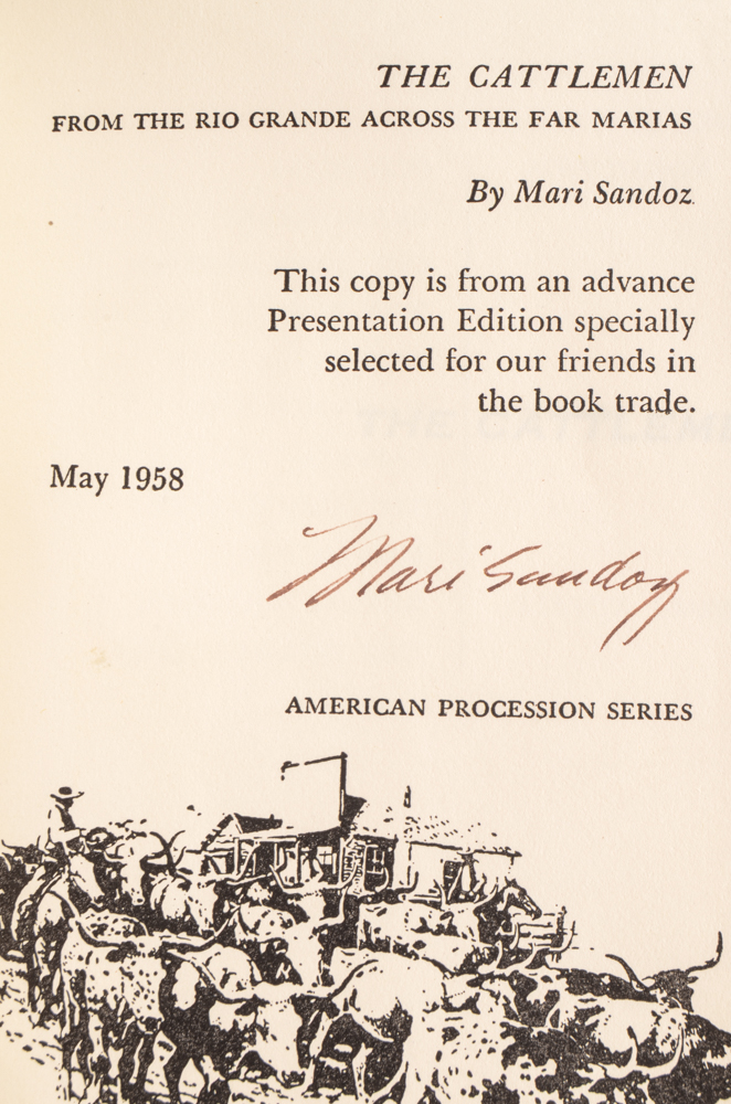 Group of Signed Mari Sandoz Books