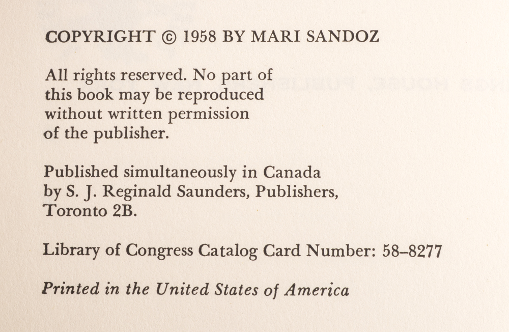 Group of Signed Mari Sandoz Books