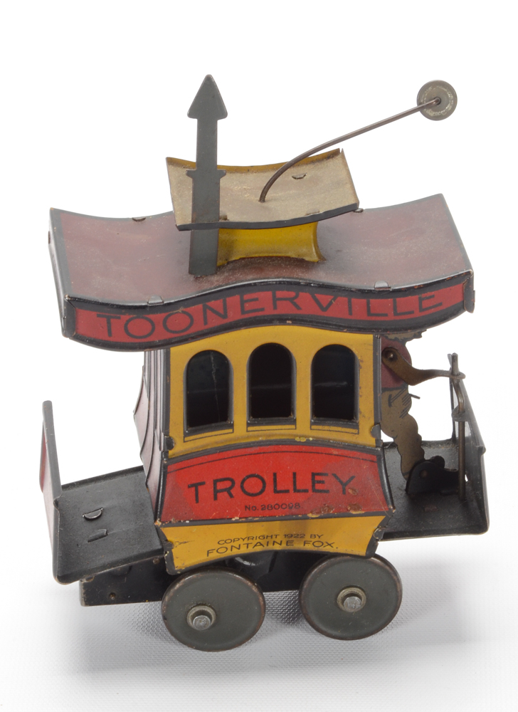 Vintage Fontaine Fox Toonerville Trolley Tin Toy