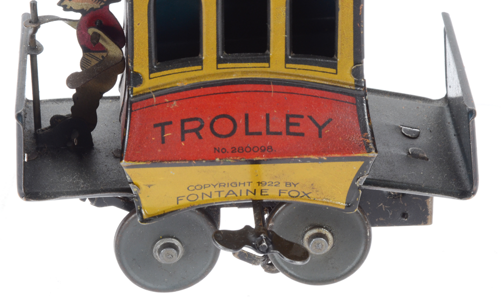 Vintage Fontaine Fox Toonerville Trolley Tin Toy