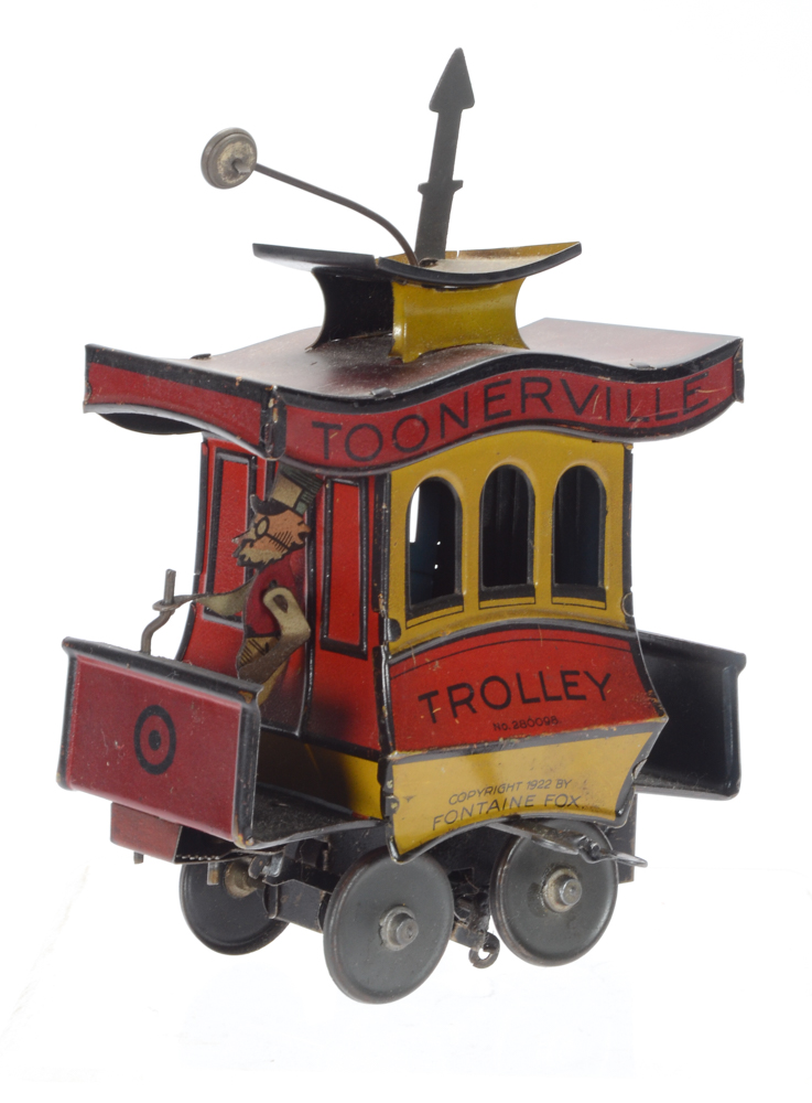 Vintage Fontaine Fox Toonerville Trolley Tin Toy