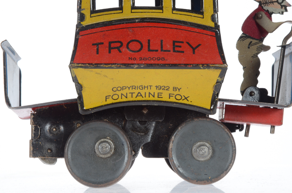 Vintage Fontaine Fox Toonerville Trolley Tin Toy