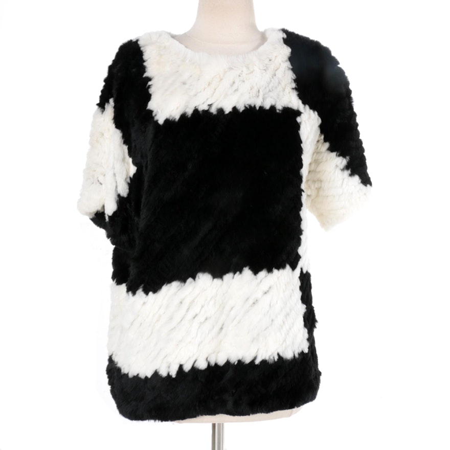 Just Cavalli Rabbit Fur Top