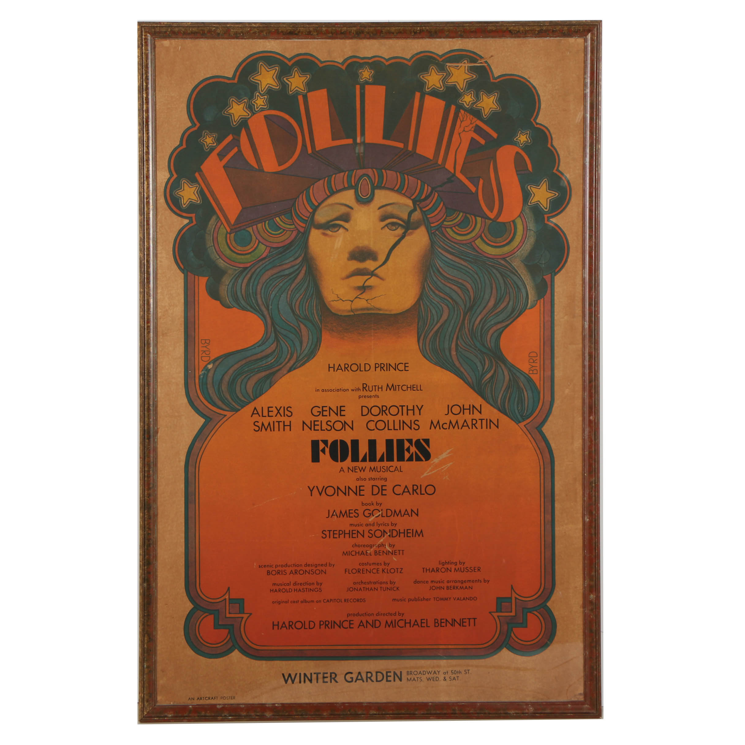 Offset Lithograph on Paper "Follies" Broadway Poster