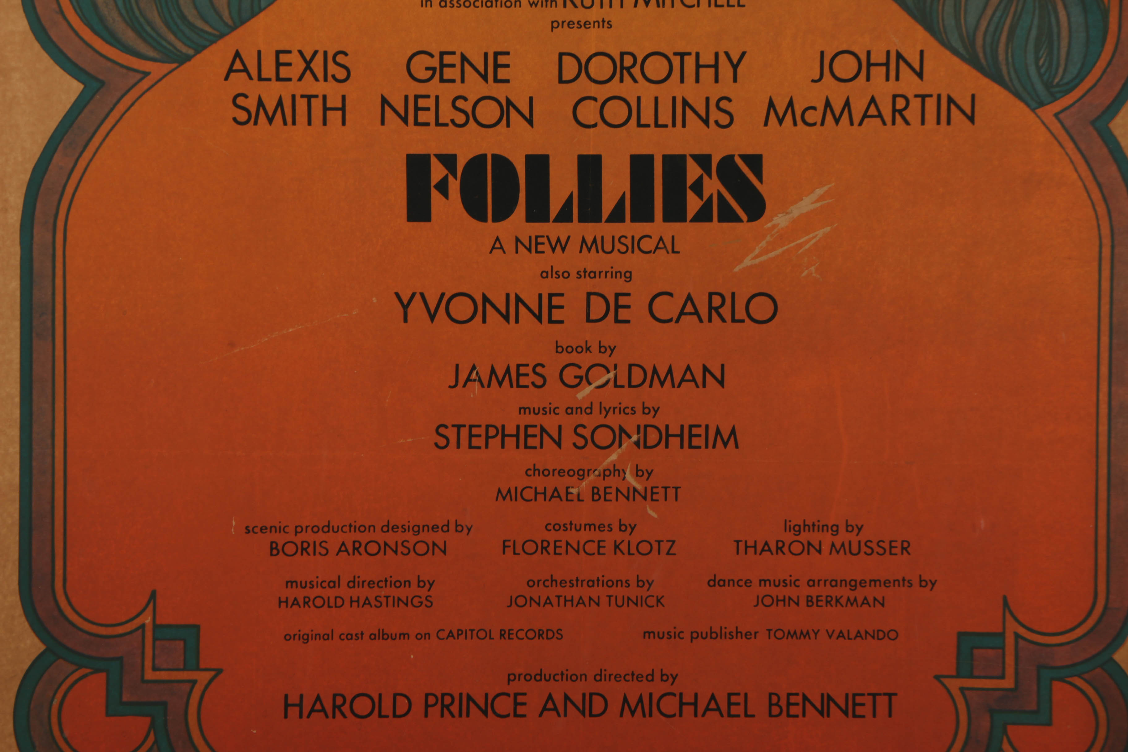 Offset Lithograph on Paper "Follies" Broadway Poster