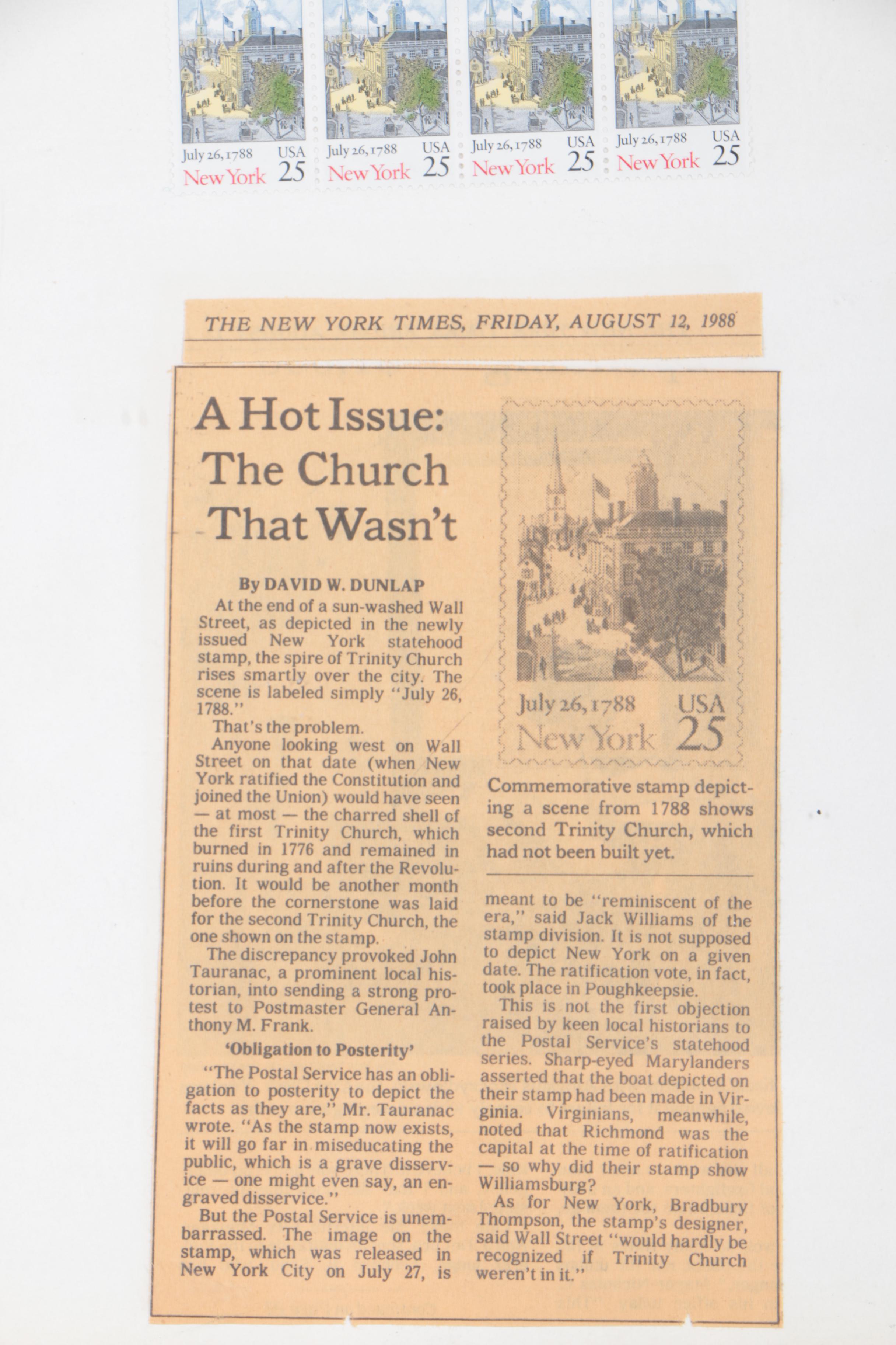 Framed United States and International Postage Stamps