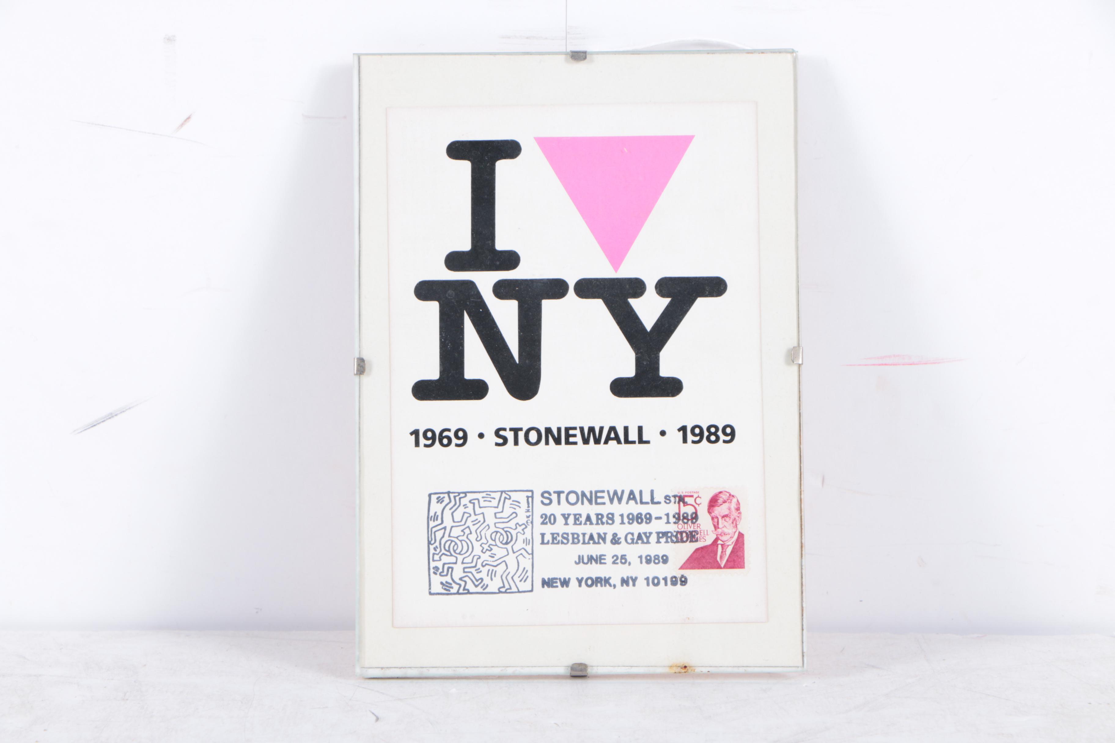 Framed United States and International Postage Stamps