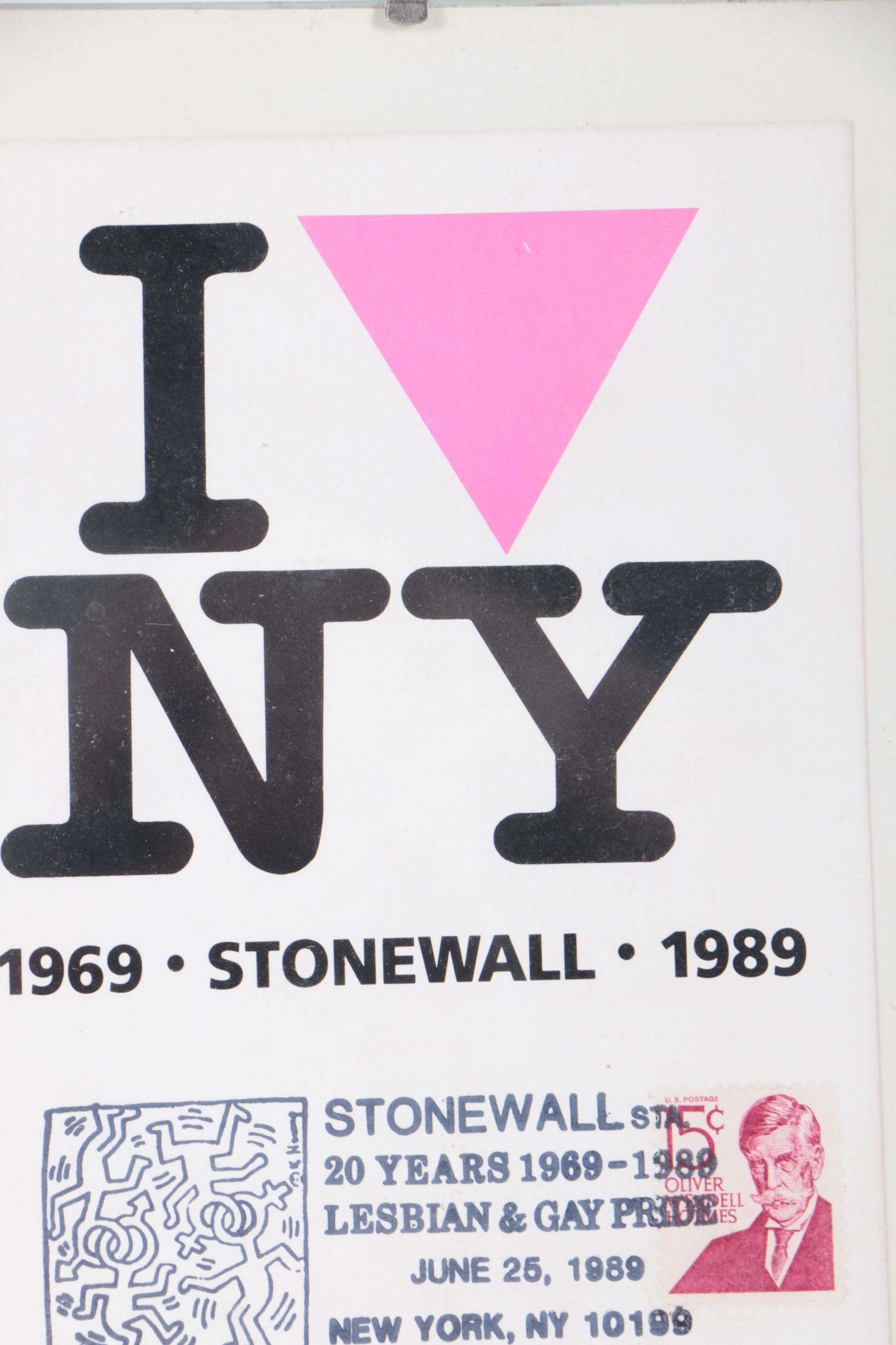 Framed United States and International Postage Stamps